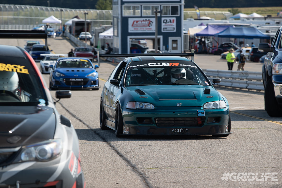green civic in staging at gridlife midwest