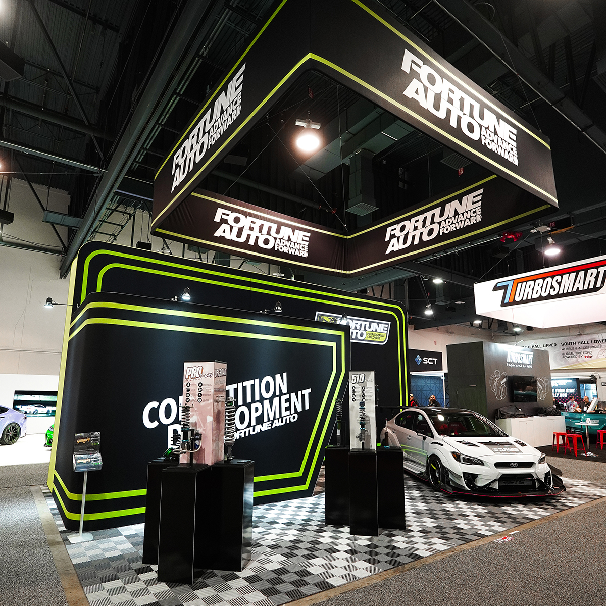 Fortune Auto booth at the Las Vegas SEMA show in 2023