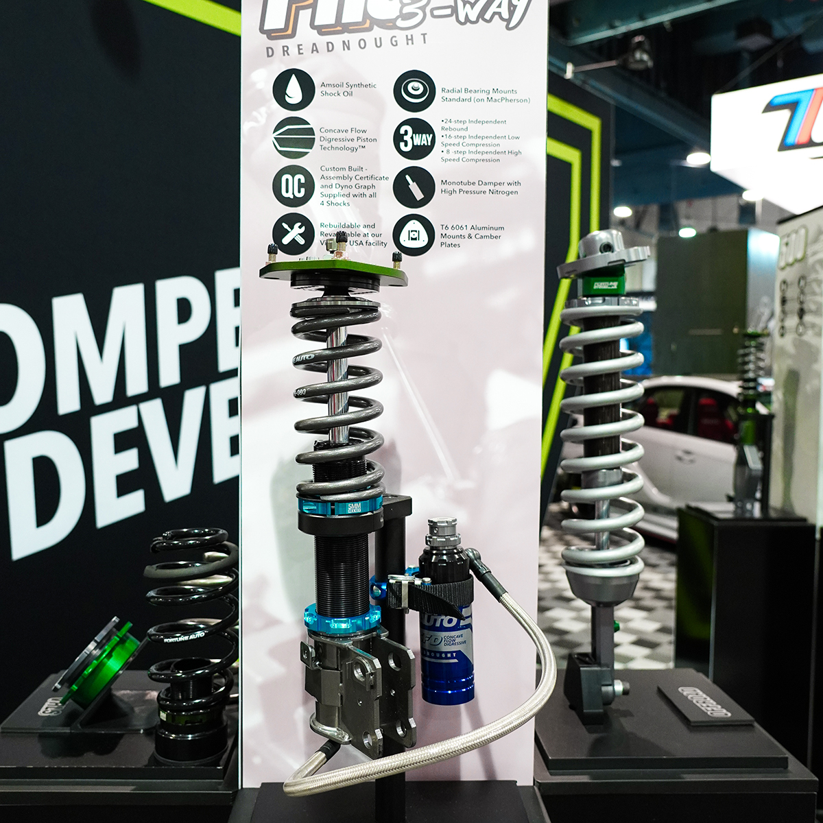 Fortune Auto Pro 3-Way and New Fortune Off Road coilovers on display at SEMA 2023